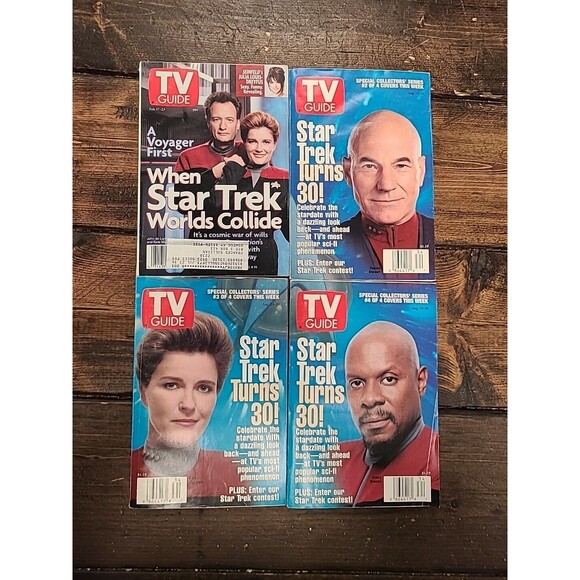 Vintage TV Guide: Star Trek Cover #'s 2,3,4 August 24, February 17th Lot Of 4 - Picture 1 of 6